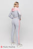 Трендовый костюм худи для беременных и кормящих р. 44-50 ТМ Юла Мама WILLOW ST-30.034 серый, фото 6