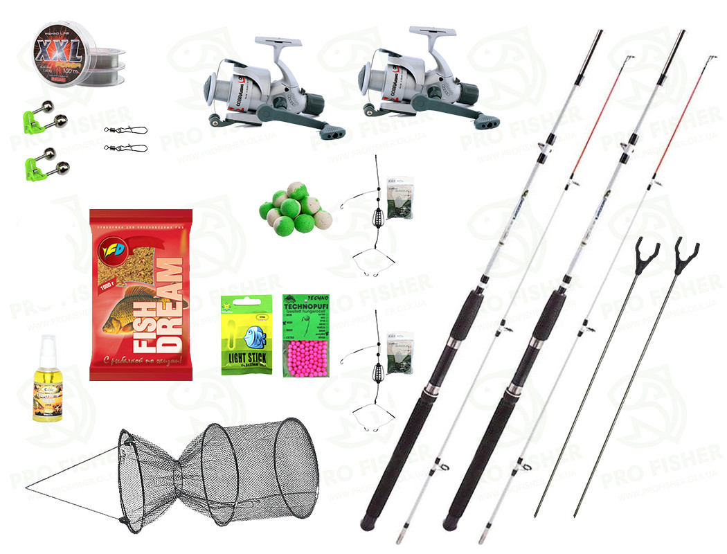 

2 крепкий Штекерных спиннинга 2.1м. Карп-карась. Удилища для Донной ловли с необходимой Оснасткой.
