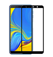 Защитное стекло (защита) Full Glue для Samsung Galaxy A7 2018 A750 | A750F | A750G | A750FN (черный цвет)