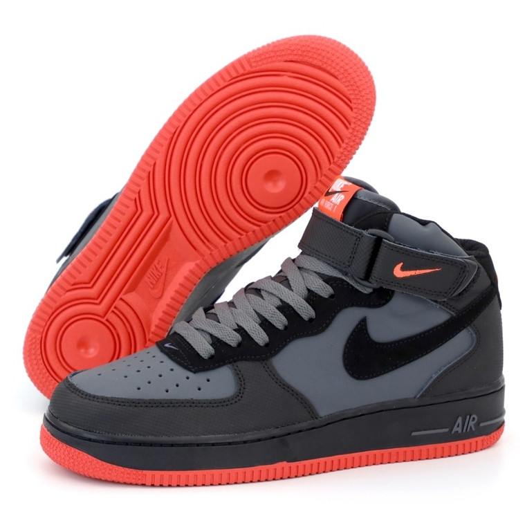 

Мужские кроссовки Nike Air Force 1 High 07 LV8, кожа, черный, серый, Вьетнам 43 (КД-4)