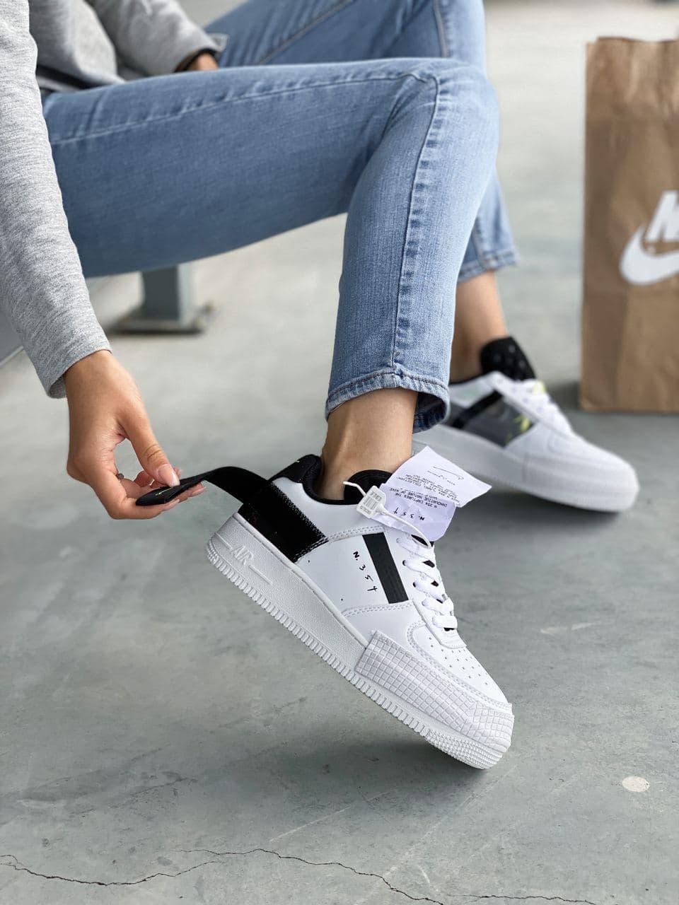 

Женские кроссовки Nike Air Force 1 Type 354 White Black / Найк Аир Форс 1 Type 354 Белые Черные 40, Белый