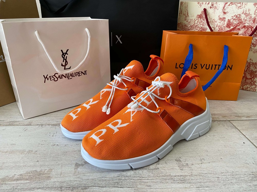 

Prada Knit Fabric Sneakers Orange