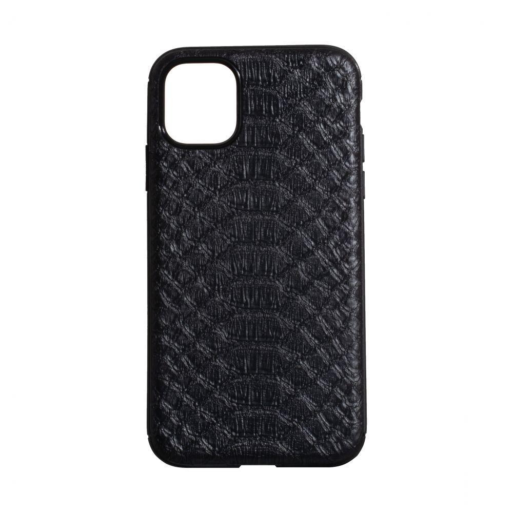 

Накладка Чехол TPU Leather Croco with Magnit for Apple Iphone 11 (черный), Бордовый