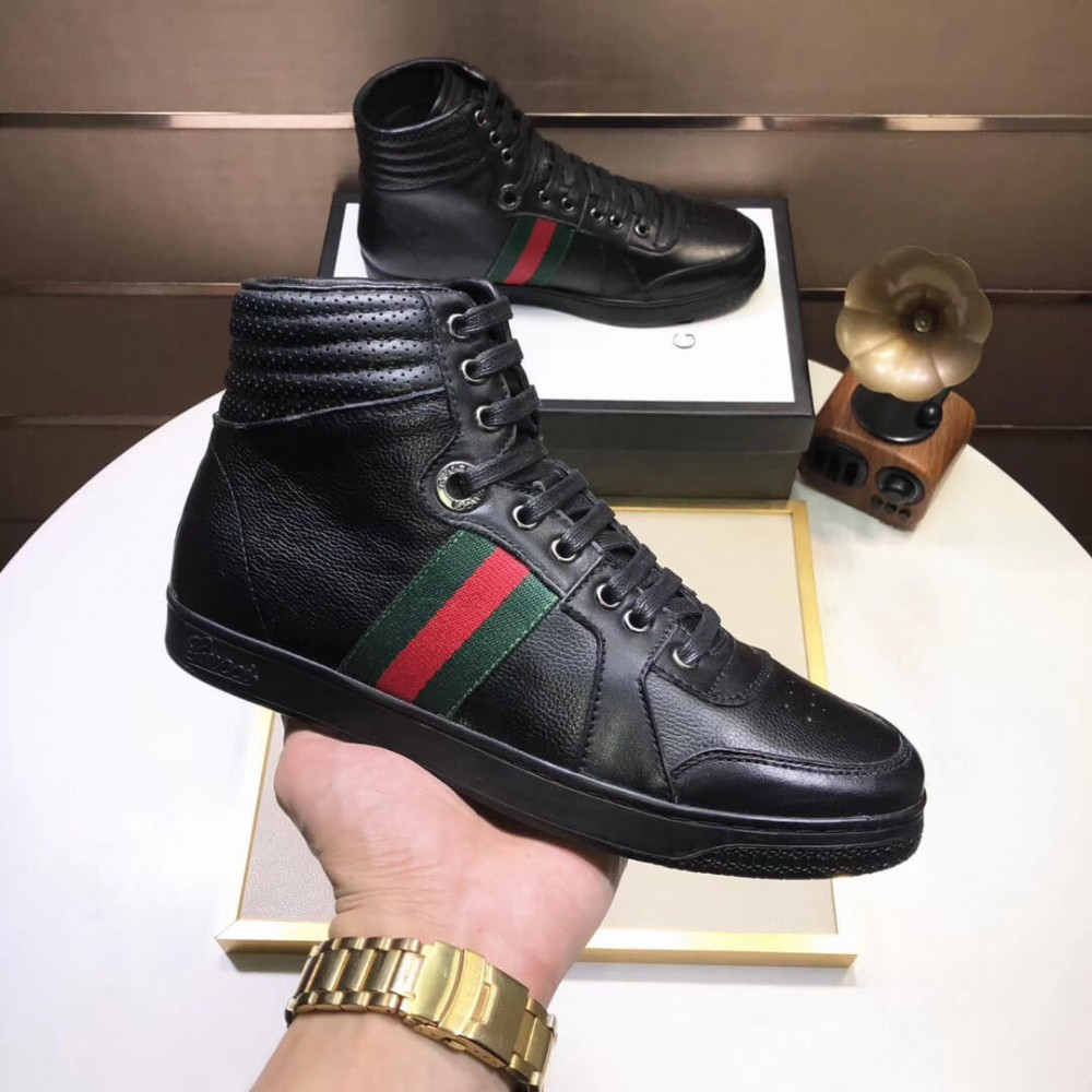 

Высокие Кроссовки Gucci High Top Web Black