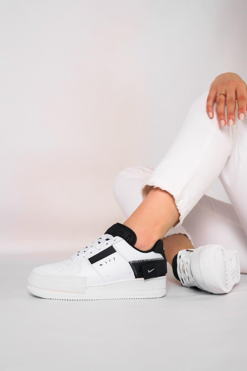 

Мужские кроссовки Nike Air Force 1 Type 354 White Black / Найк Аир Форс 1 Type 354 Белые Черные 43, Белый