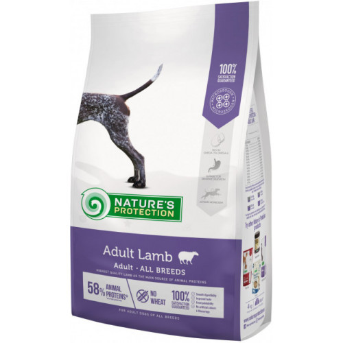 

Сухой корм Natures Protection Adult Lamb All Breeds для собак всех пород, 4 кг