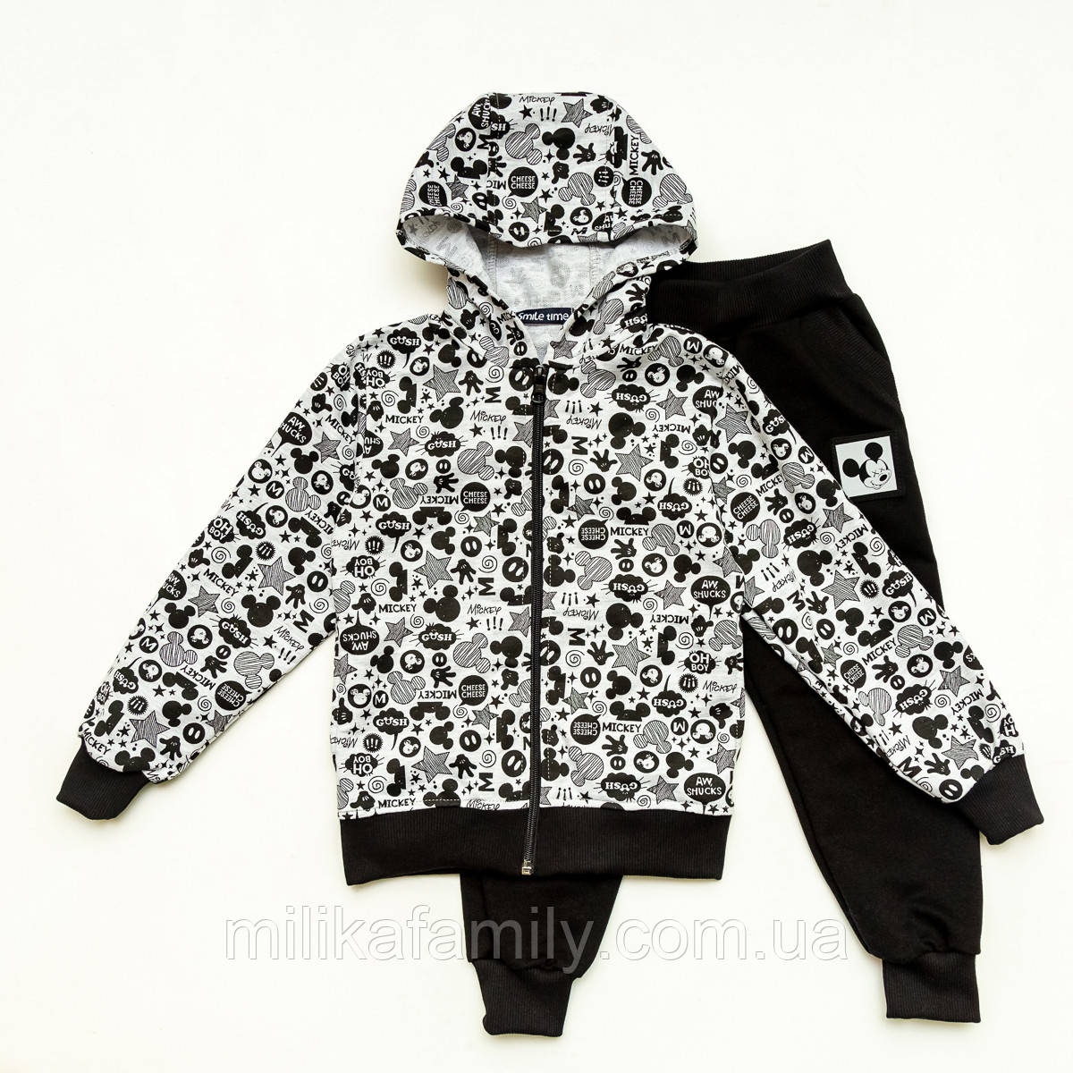 

Детский костюм трикотажный р.98,104,116,122 р.SmileTime Cool Mickey, серый 116