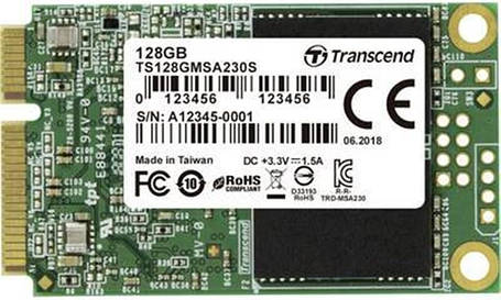 Накопитель SSD 128GB Transcend 230S mSATA SATAIII 3D ТLC (TS128GMSA230S), фото 2