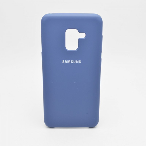 

Чехол-накладка Samsung A8 с микрофиброй \ силиконовый-чехол бампер для Самсунг А530 синий цвет