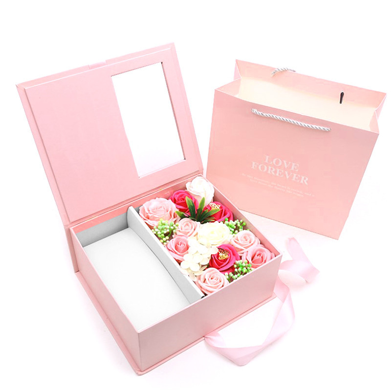 Подарочный набор цветов из мыла Lesko L-4654 Розовый (6654-22849)