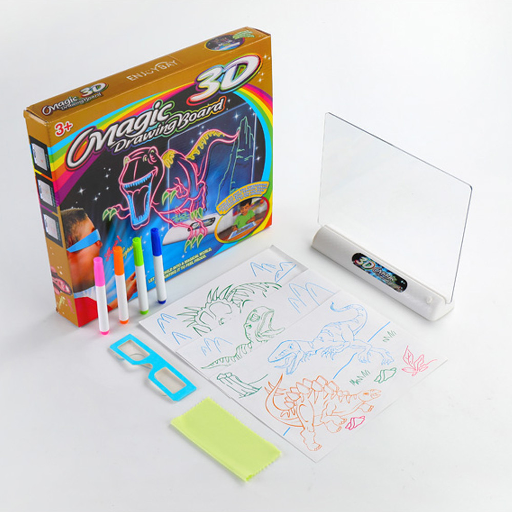 

Доска для рисования с эффектом 3D Magic Drawing Board Планшет для детей 3д Набор для детского творчества