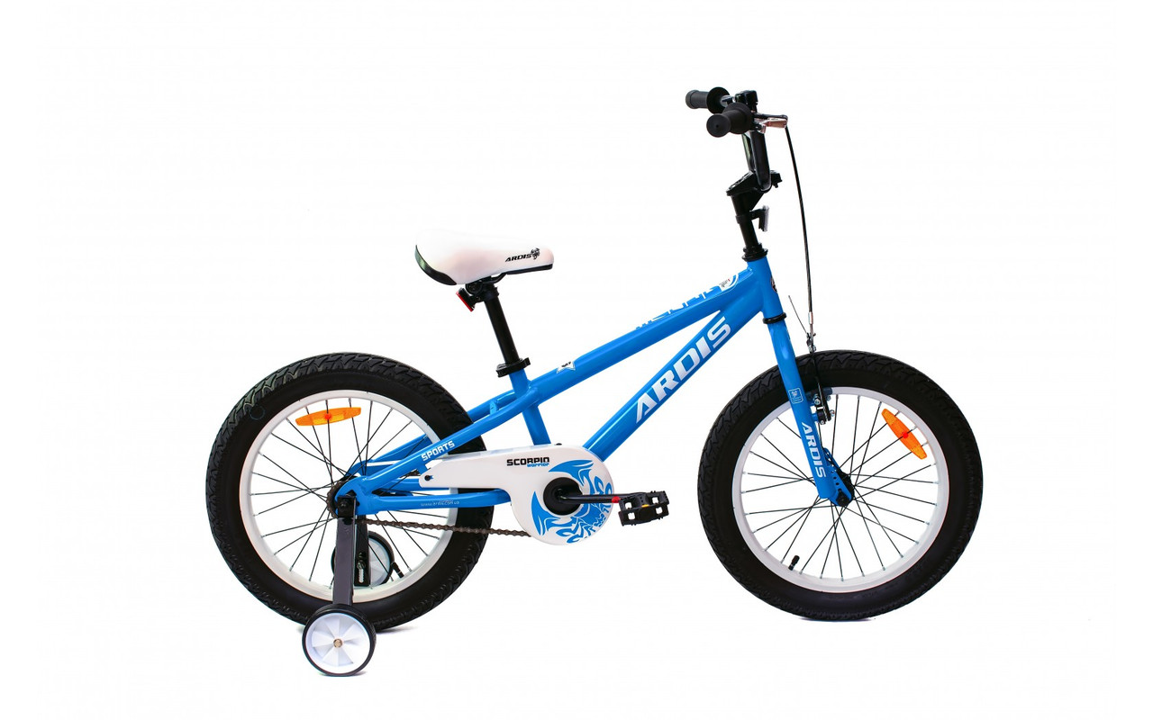 

Велосипед детский Ardis BMX SCORPIO 18" двухколесный Синий с дополнительными колесиками Ардис