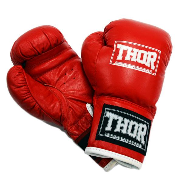 

Перчатки боксерские детские THOR JUNIOR 8oz /Кожа /красные, Красный