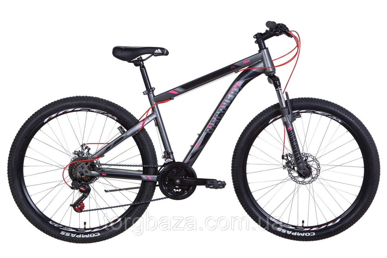 

Велосипед 27.5" Discovery TREK DD 2021 (серо-черный с красным (м))