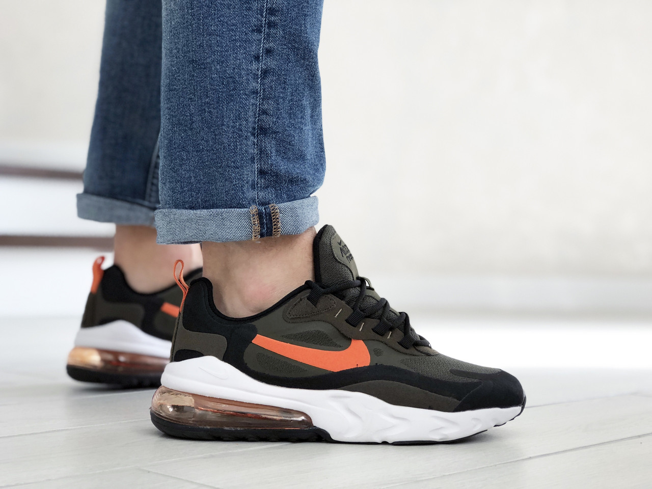 

Мужские кроссовки в стиле Nike Найк Air Max 270 React, зеленые 41 (26 см), Зеленый