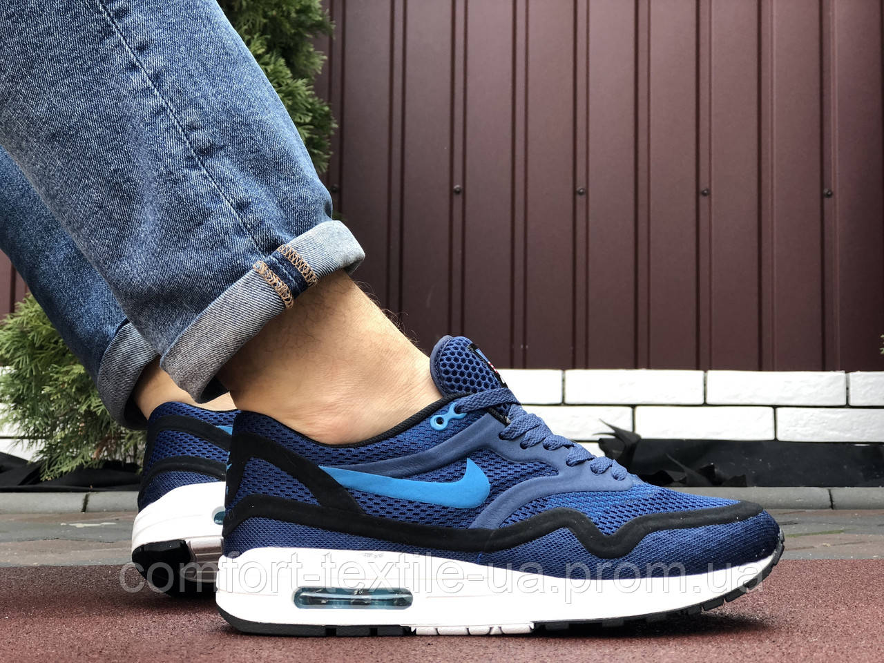 

Чоловічі кросівки 10364 Nike Air Max Zero QS сині з чорним\білі + Безкоштовна доставка 42, Синий