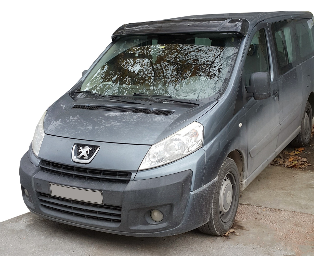 

Fiat Scudo 2007-2015 гг. Козырек на лобовое стекло (черный глянец, 5мм)