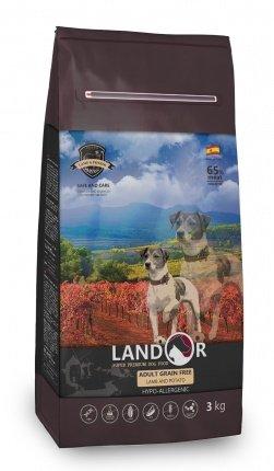 

Сухой корм Landor ADULT GRAIN FREE LAMB & POTATO с бататом и ягненком для любой собаки 3 кг