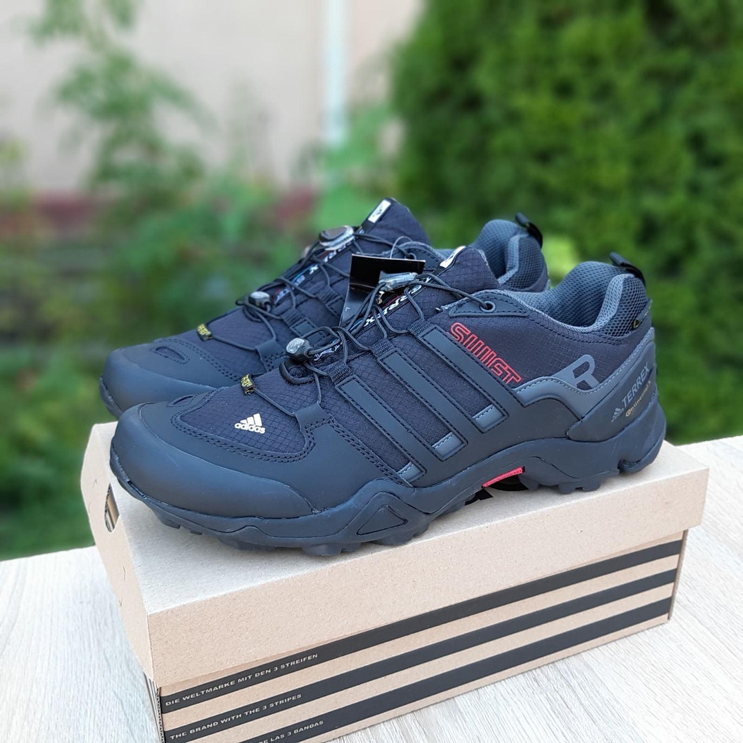 

Adidas Swift Terrex мужские демисезонные черные кроссовки на шнурках, Черный