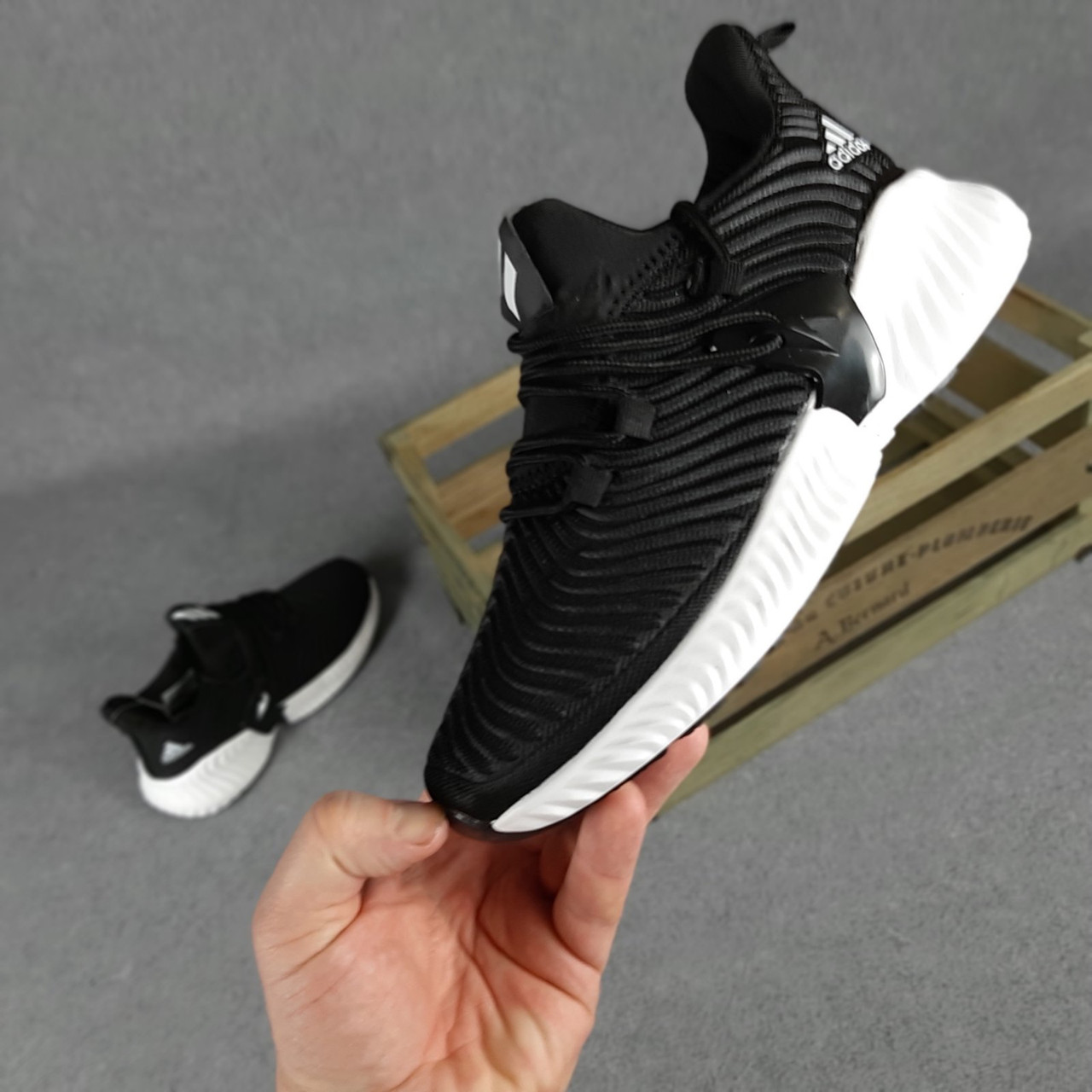 

Кроссовки женские Adidas Alphabounce Instinct черные, Адидас, дышащий материал, прошиты. Код OD-20353 37, Черный