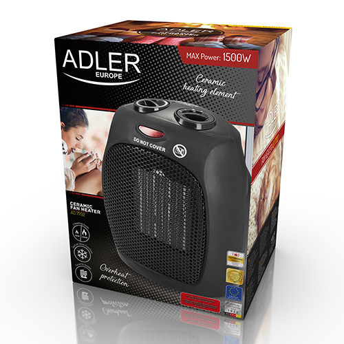 

Керамический тепловентилятор Adler AD 7702 напольный, бытовой мощность 750-1500вт