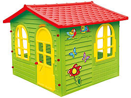 Дитячий ігровий будиночок котедж для гри на вулиці або дачі Mochtoys 127×150×118 см зелений