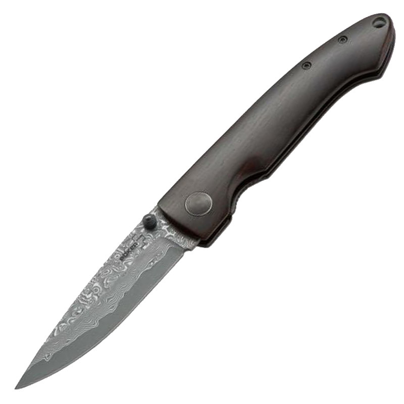 

Нож складной Boker Plus Damascus Gent 1 (длина: 197мм, лезвие: 82мм), дерево, Темно-коричневый