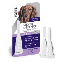 Краплі на холку Silver Defence від паразитів для собак вагою 4-10 кг, 1,5 мл - 1 піпетка
