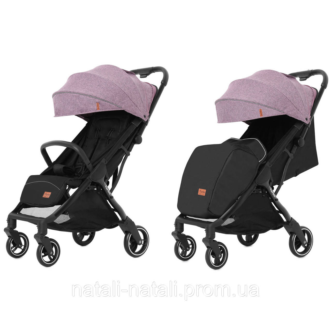 

Коляска прогулочная CARRELLO Turbo CRL-5503 Grape Pink +дождевик S, Розовый