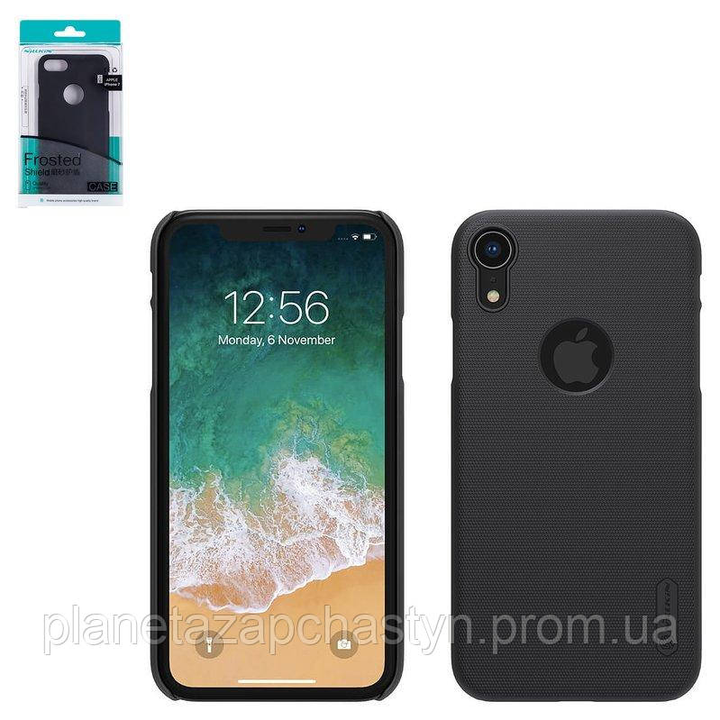 

Чохол Nillkin Super Frosted Shield для iPhone XR, чорний, матовий, з підставкою, з отвором під логотип,