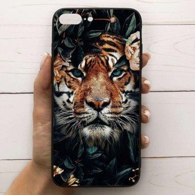 

Чехол Mood для iPhone 7 Plus/8 Plus с рисунком Тигр в листьях SKL68-288210, Разные цвета