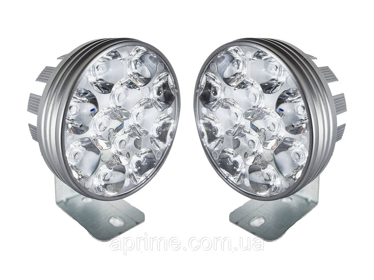 

Комплект LED фар 12 диодов! С 9 до 85 вольт! 20W. 6000K. 2000Lm. Светодиодная лэд фара L-33.