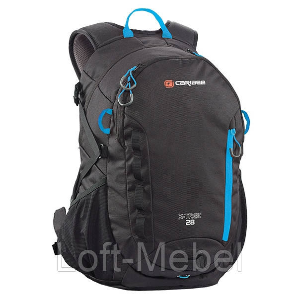 

Рюкзак туристический Caribee X-Trek 28 Black/Ice Blue, Черный