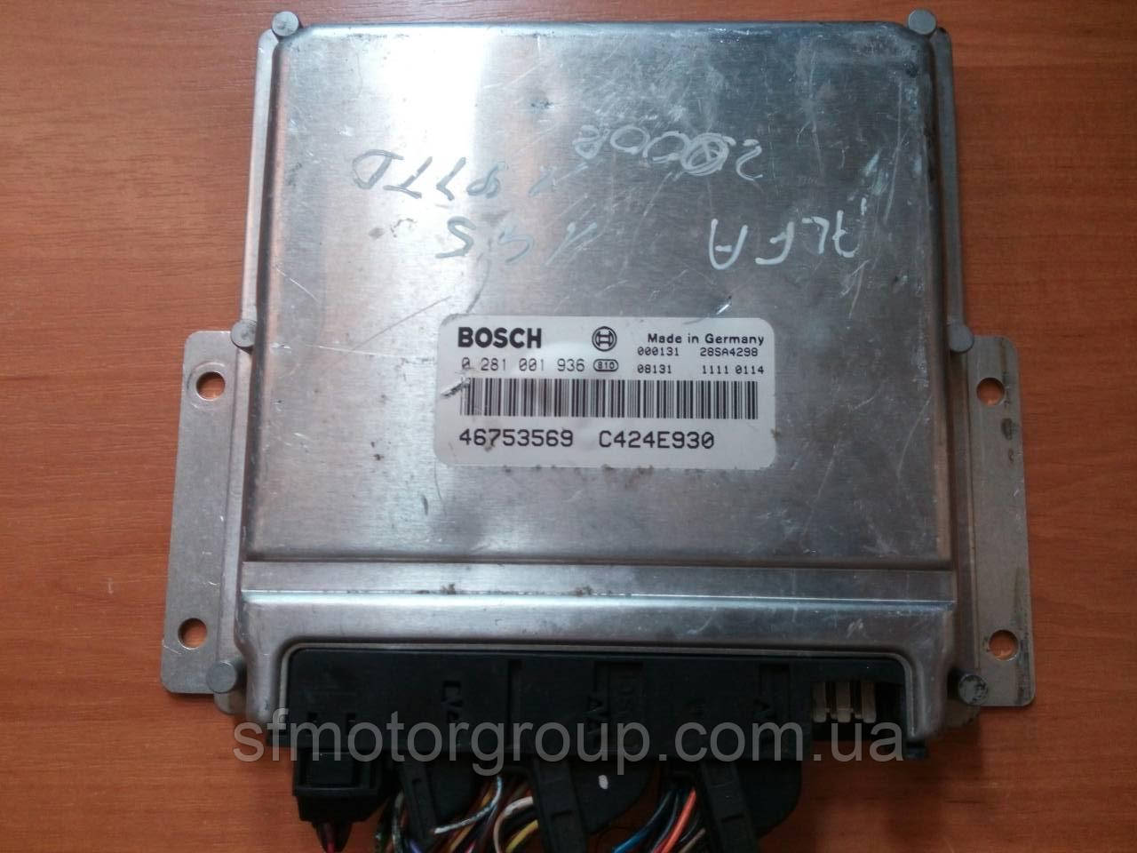 

Блок управления двигателя Alfa Romeo 145 146 1,9JTD 0281001936 , 0 281 001 936 , 46753569 , C424E930