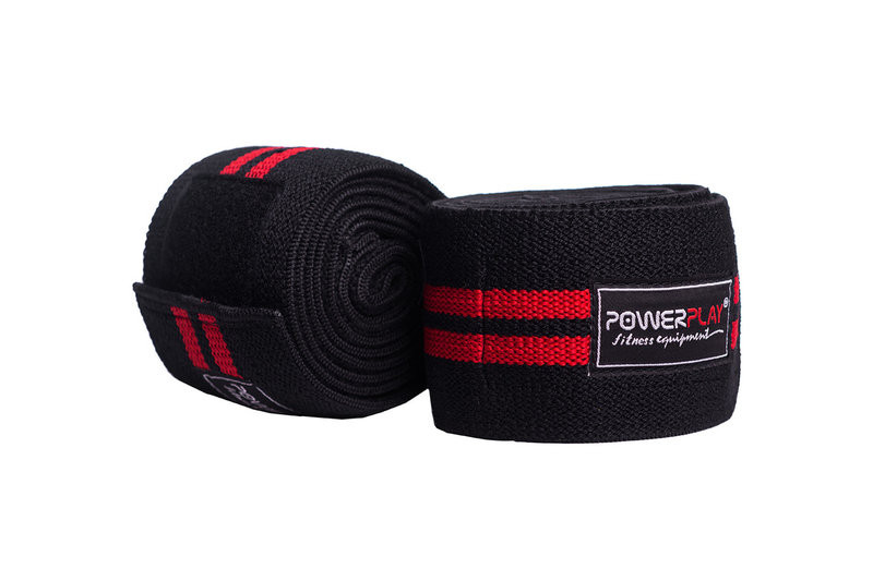 

Бинти для колін PowerPlay 2509 Чорно-Червоні PP