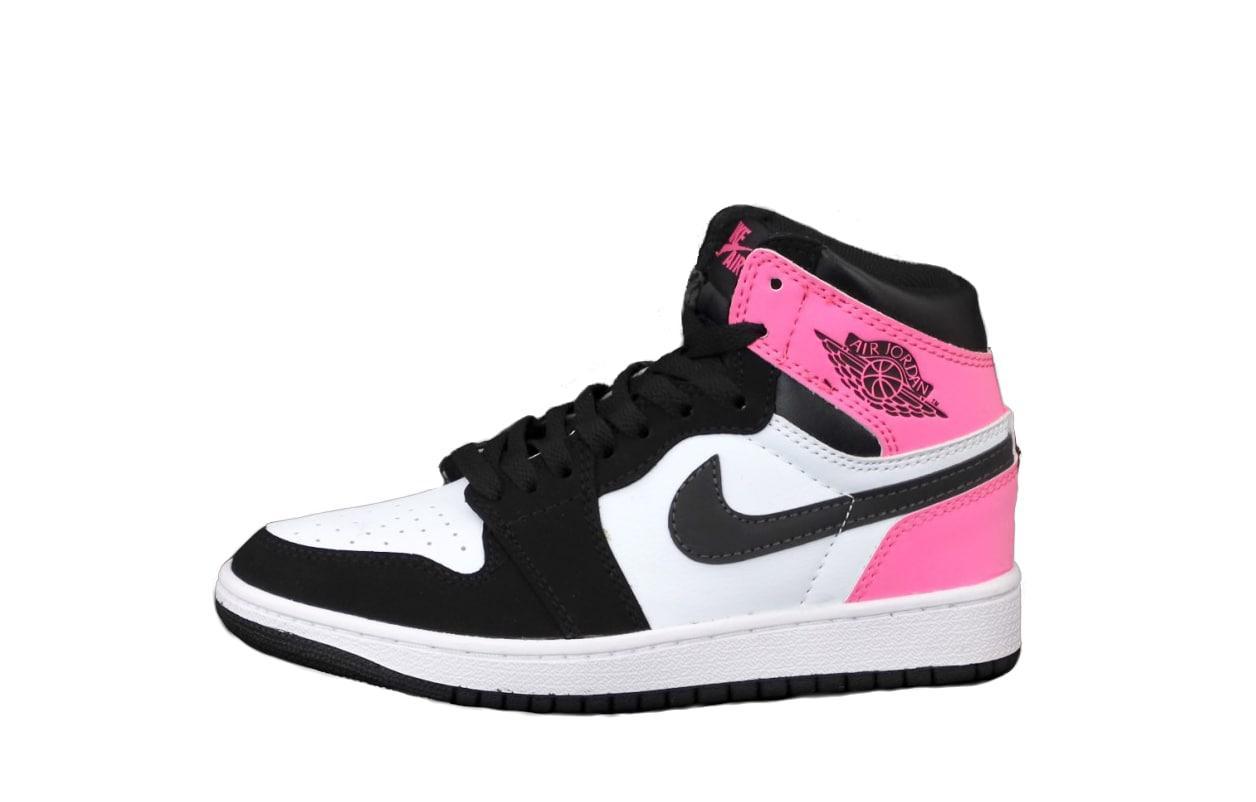 

Кроссовки женские Nike Air Jordan pink черные розовые найк аир джордан высокие 37, Розовый