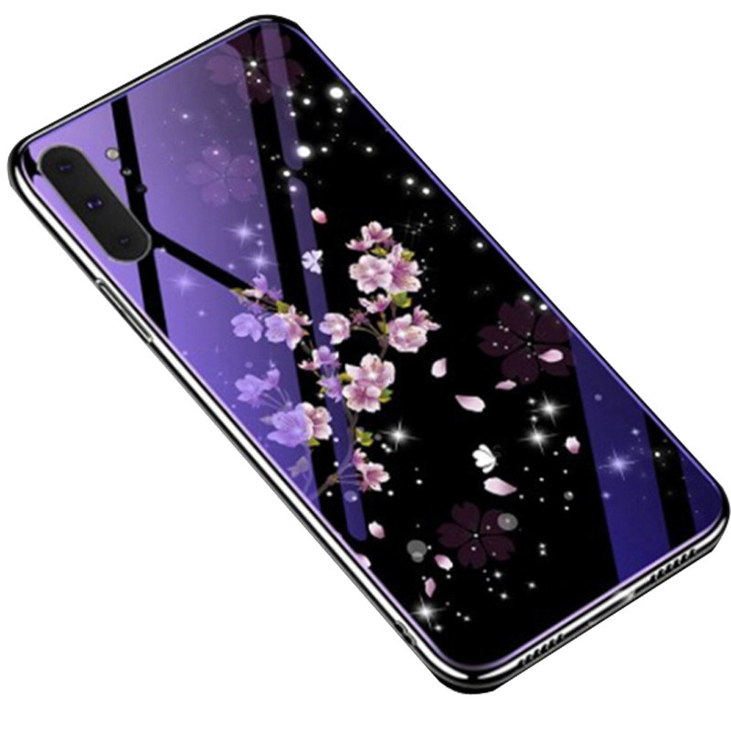 

TPU+Glass чехол Fantasy с глянцевыми торцами для Samsung Galaxy Note 10 Plus, Цветение