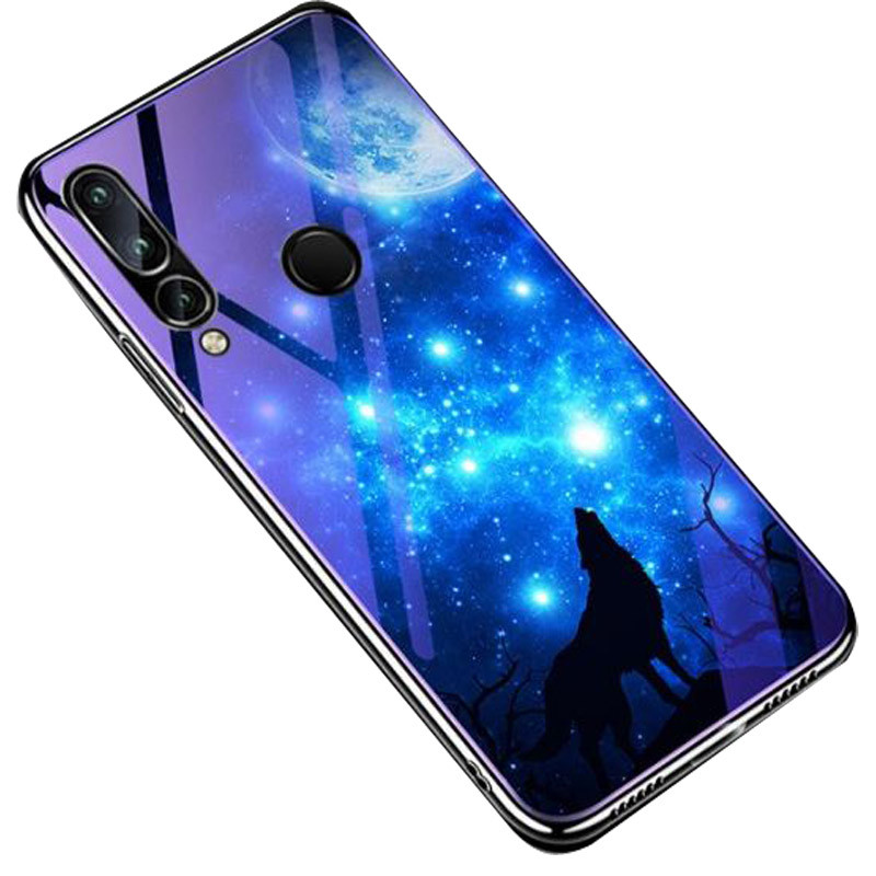 

TPU+Glass чехол Fantasy с глянцевыми торцами для Huawei Nova 4, Лунная ночь