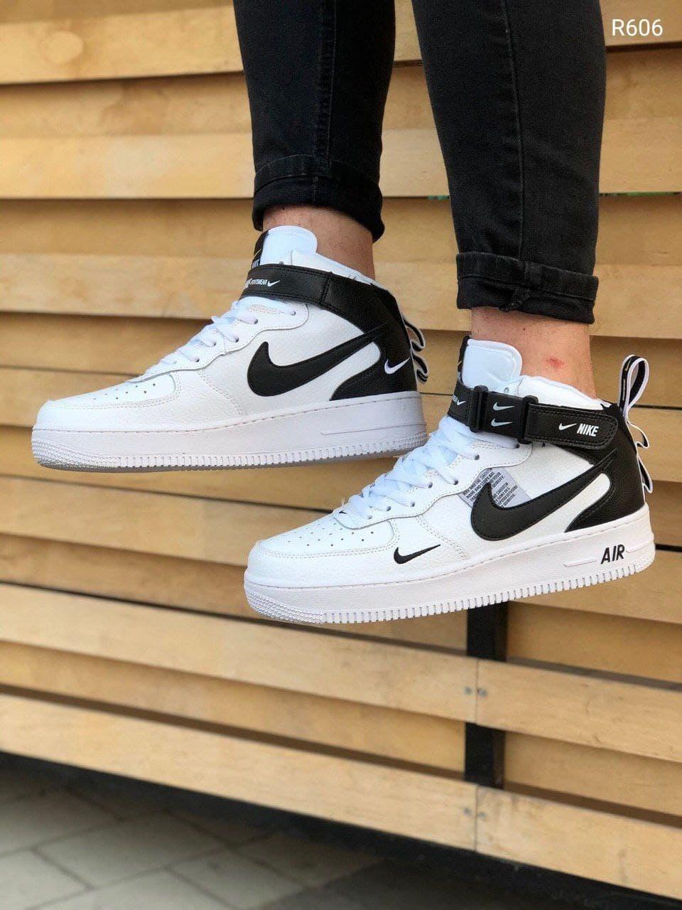 

Женские кроссовки Nike Air Force 1 07 Lv8 Ultra Hight White Black / Найк Аир Форс 1 07 Лв8 Ультра Белые Черные, Белый