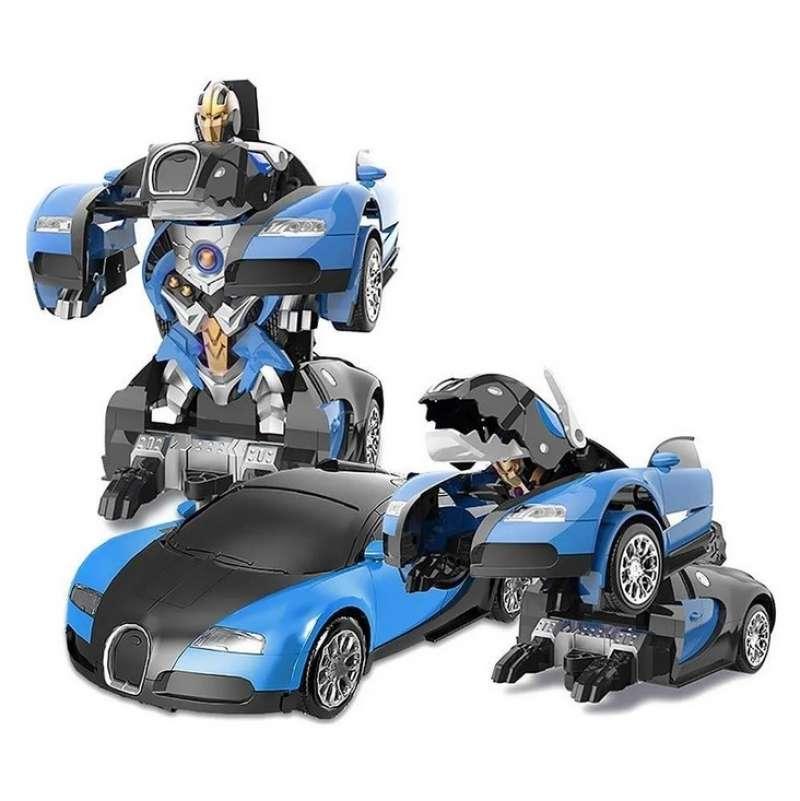 

Машинка Трансформер Bugatti Robot Car Size 118 Синяя SKL11-279519