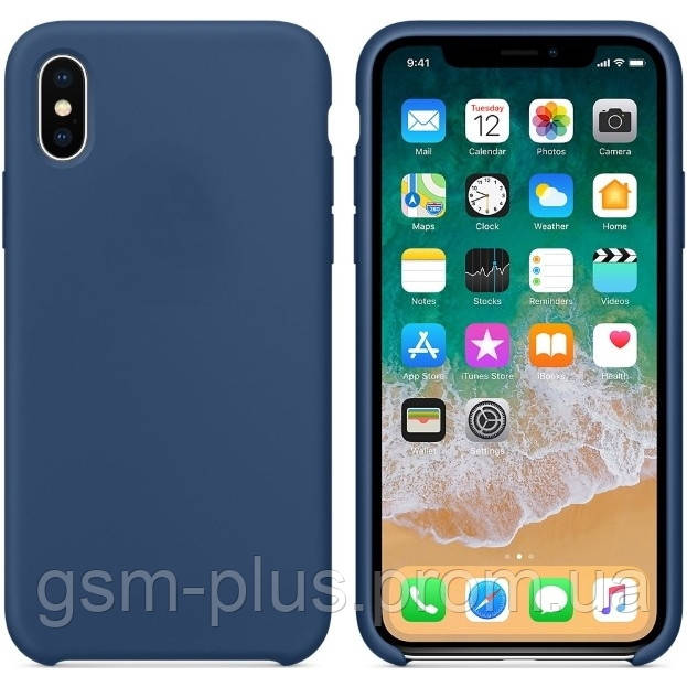 

Чехол Silicone Case для iPhone X, iPhone XS OR Blue Cobalt