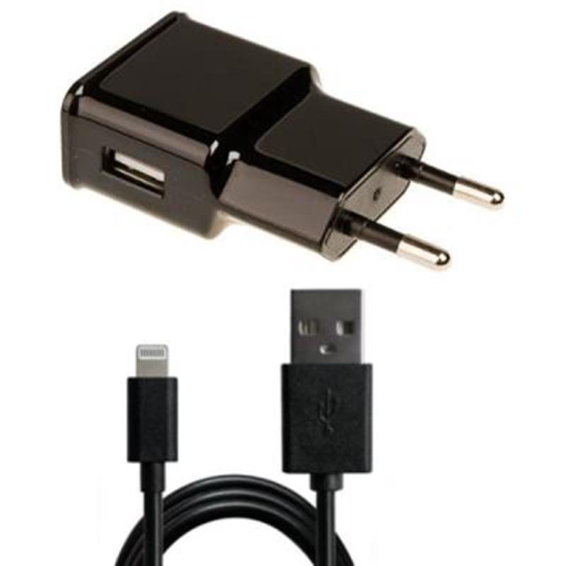 

СЗУ Grand-X 1USB 2.1A Black (CH03LTB) + cable USB-Lightning, Черный