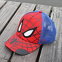 Детская кепка Тракер Человек Паук (Spider Man) с сеточкой Черная 2, Унисекс, фото 4