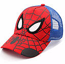 Детская кепка Тракер Человек Паук (Spider Man) с сеточкой Черная 2, Унисекс, фото 5