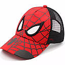 Дитяча кепка Тракер Людина Павук (Spider Man) з сіточкою Синя 2, Унісекс, фото 5