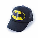 Детская кепка Тракер Бэтмен (Batman) с сеточкой Черная 2, Унисекс, фото 3