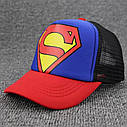 Дитяча кепка Тракер Супермен (Superman) з сіточкою 2, Унісекс, фото 5