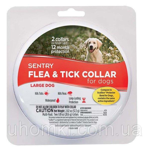 

Sentry Flea&Tick Large СЕНТРИ ошейник от блох и клещей для собак крупных пород, 6 месяцев защиты, 56 см, 2