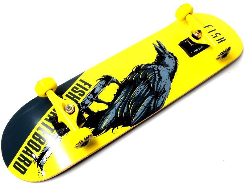 

СкейтБорд деревянный от Fish Skateboard raven