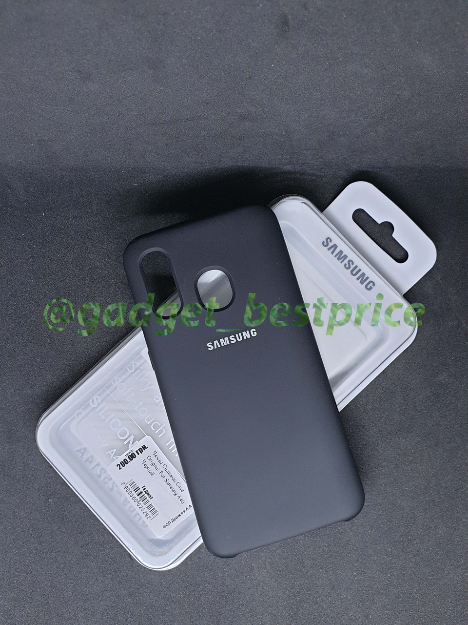 

Чехол Silicon Case Original For Samsung A40 Черный